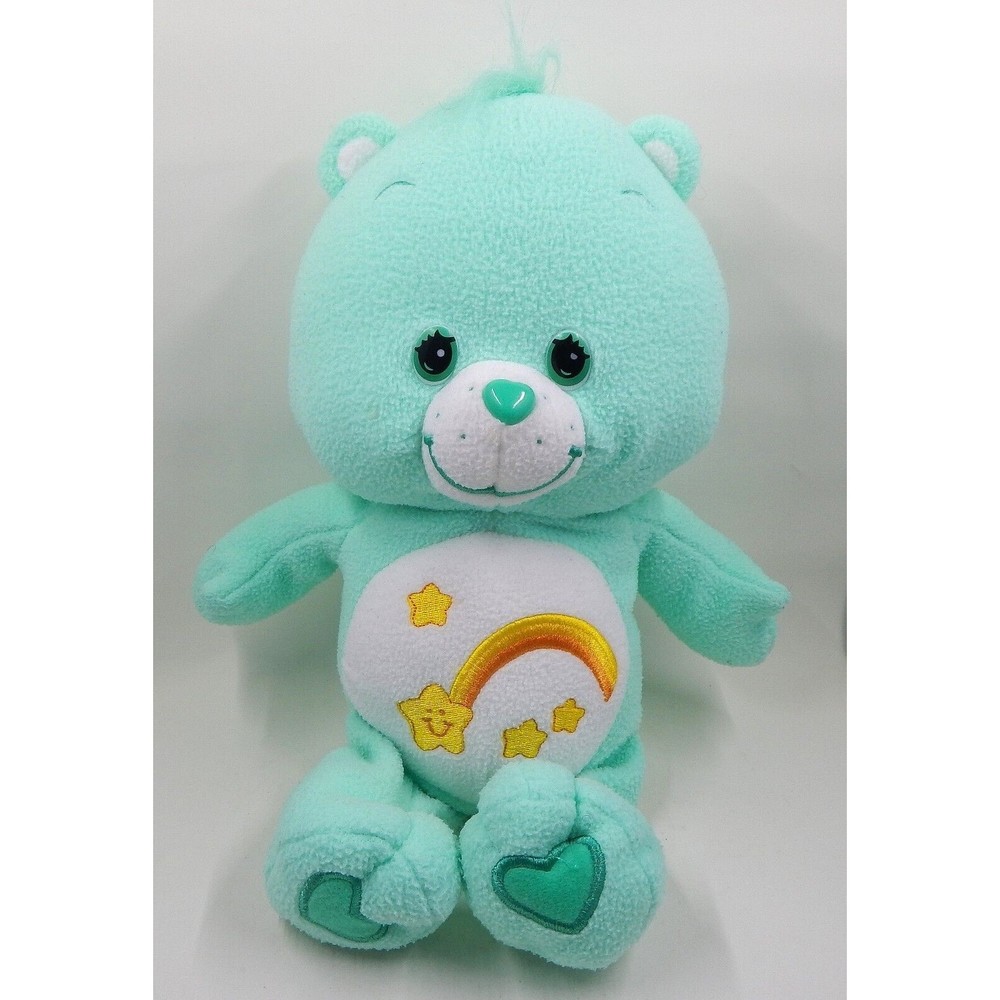 Care Bears Wish Bear Gold Stars and Rainbow Mint Plush Stuffed Animal 2005